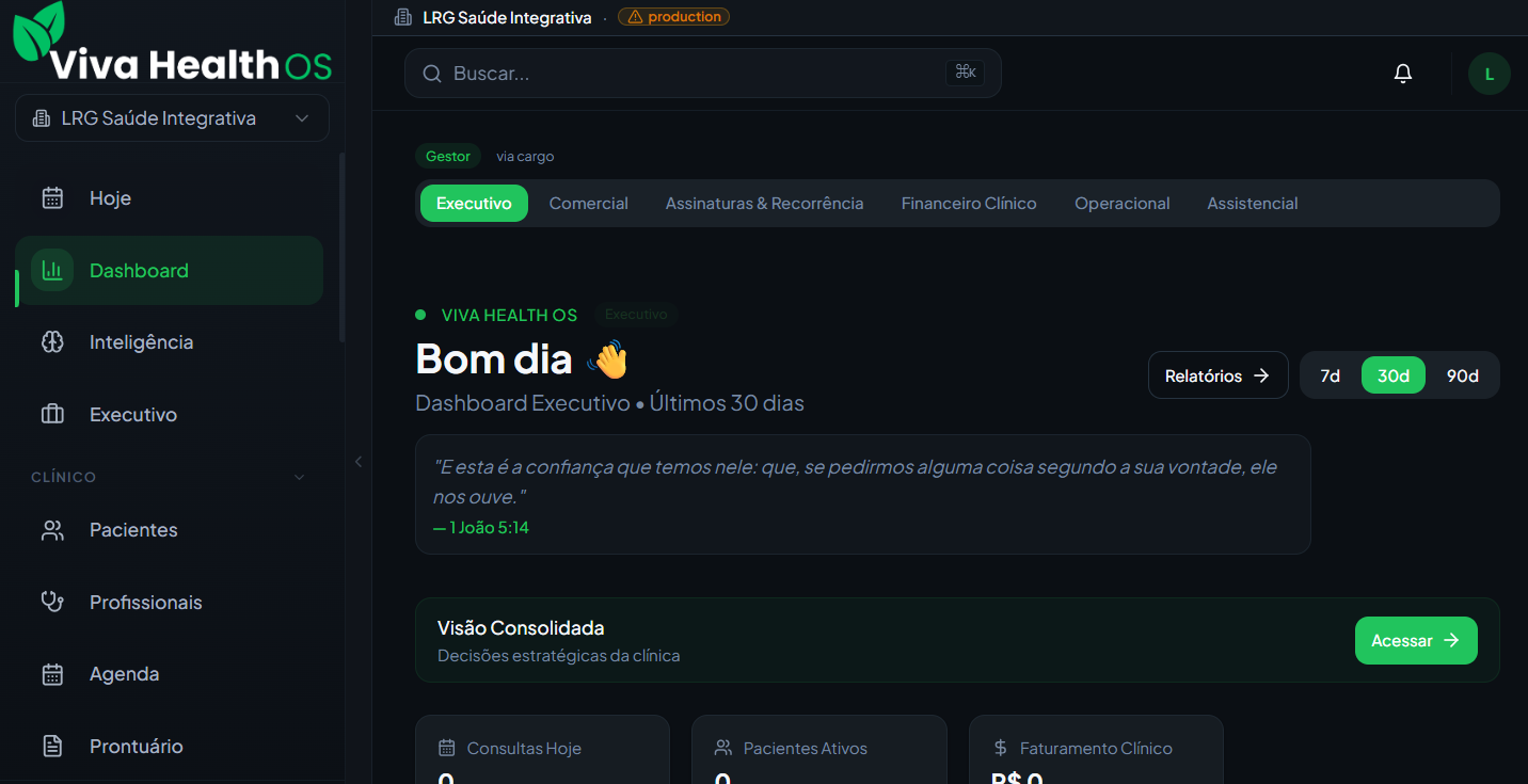 VIVA HEALTH — plataforma real